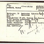 Inventaris kaart Kamp Westerbork van Barend Ephraim geboren 30-01-1894 op transport naar Sobibor 01-06-1943