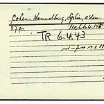 Inventaris kaart Kamp Westerbork van Sophia Hammelburg geboren 08-07-1890 op transport naar Sobibor op 06-04-1943