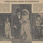 Nieuw Israëlietisch Weekblad 28 maart 1930 pag 9.  Fröbelschool "Kennis en Godsvrucht", Amsterdam.
