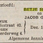 22-12-1916, Nieuwsblad van het Noorden verloving Betje Slager en Jacob Gans.jpg