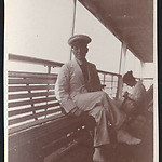 Jacques Hartog op de boot tijdens de reis naar Indië, 1920