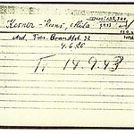 Inventaris kaart Kamp Westerbork van Alida Reens geboren 04-06-1920 op transport naar Auschwitz op 14-09-1943