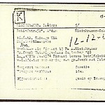 Inventaris kaart Kamp Westerbork van Isadore Kleinkramer geboren 16-06-1912 op transport naar Auschwitz op 12-12-1942
