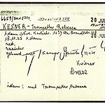 Inventaris kaart Kamp Westerbork van Rebecca Kesner-Trompetter geboren 18-11-1923 op transport naar Auschwitz op 18-01-1943 (2)