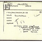 Inventaris kaart Kamp Westerbork van Sophia Kesner geboren 03-01-1931 op transport naar Auschwitz op 14-08-1942