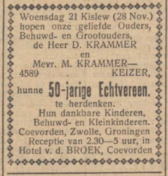 Uitgelezene Nieuw Israëlietisch Weekblad 23 november 1934, pag. 6. 50 jaar EH-79