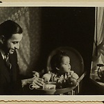 Mirjam with her father Herbert Lewkowicz.