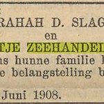 19-6-1908, NIW trouwen Saartje Zeehandelaar en Abraham Slager.jpg