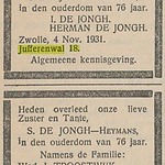 7  4-11-1931, Pr. Ov. Zw. c. Jufferenwal 18 overlijden echtg. de Jong.jpg