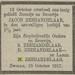 15-10-1917, POZc overlijden Jacob Zeehandelaar.jpg