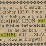 24-10-1930, NIW Rachel Mol-Slager en Abraham Mol.jpg