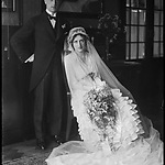 Huwelijksfoto Meijer Kalker en Sophie Marthe Kahn, 1916