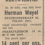 Weijel, Herman, 1933.11.17, Rectificatie prijs.jpg